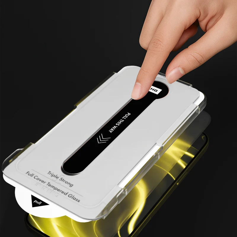 Gehärtetes Glas mit Applikator für Galaxy S25 Ultra, Hammer Glass XPress Protect