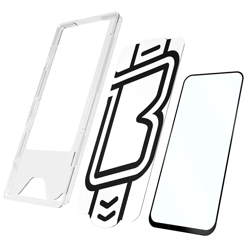 Gehärtetes Glas mit Applikationsrahme für Xiaomi Redmi 15C 4G / 5G, Bizon Glass Aplikator Edge, 2 Sets