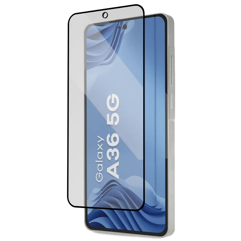 Gehärtetes Glas mit Applikationsrahme für Galaxy A36 5G, Bizon Glass Aplikator Edge, 2 Sets