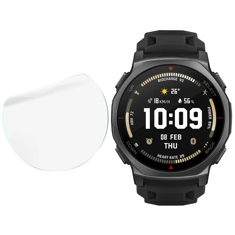 Schutzfolie für den Bildschirm für Amazfit T-Rex 3 Pro 44 mm, Bizon Watch HydroFlex, 3 Stück