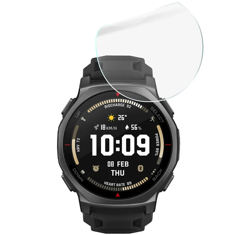 Schutzfolie für den Bildschirm für Amazfit T-Rex 3 Pro 44 mm, Bizon Watch HydroFlex, 3 Stück