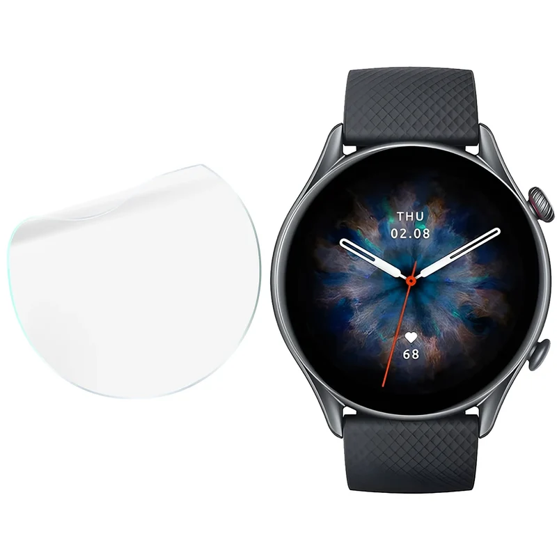 Schutzfolie für den Bildschirm für Amazfit GTR 3 Pro, Bizon Watch HydroFlex, 3 Stück