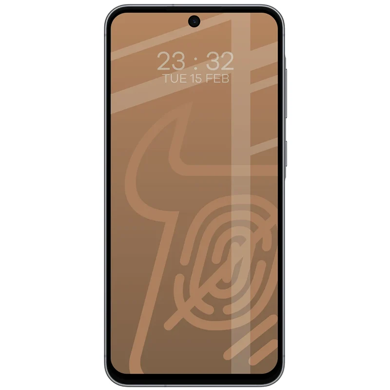 Mattes Hartglas für Galaxy A56 5G, Bizon Glass Matte Duo, Schwarzer Rahmen, 2 Stück