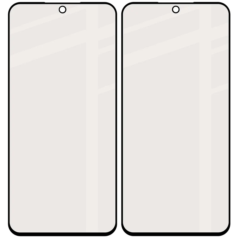 Mattes Hartglas für Galaxy A56 5G, Bizon Glass Matte Duo, Schwarzer Rahmen, 2 Stück