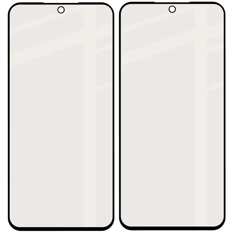 Mattes Hartglas für Galaxy A37 5G, Bizon Glass Matte Duo, Schwarzer Rahmen, 2 Stück