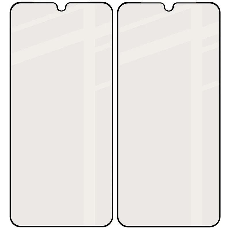 Mattes Hartglas für Galaxy A17 5G, Bizon Glass Matte Duo, Schwarzer Rahmen, 2 Stück