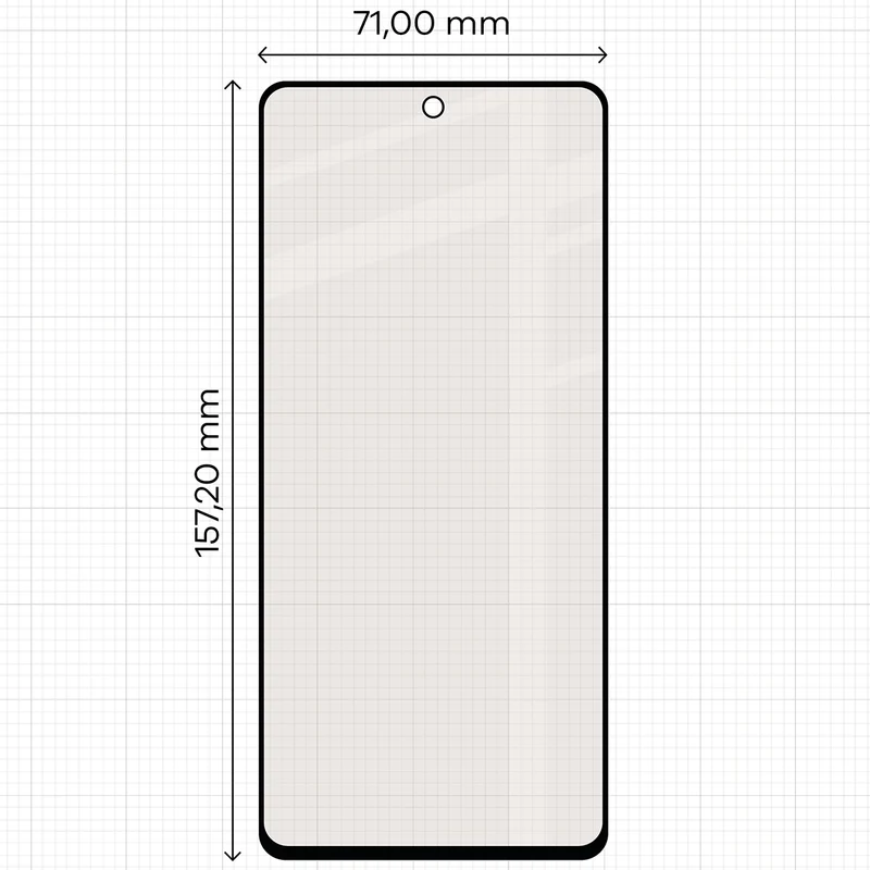 Mattes Hartglas für Motorola Moto G86 5G / G86 Power 5G, Bizon Glass Matte Duo, Schwarzer Rahmen, 2 Stück