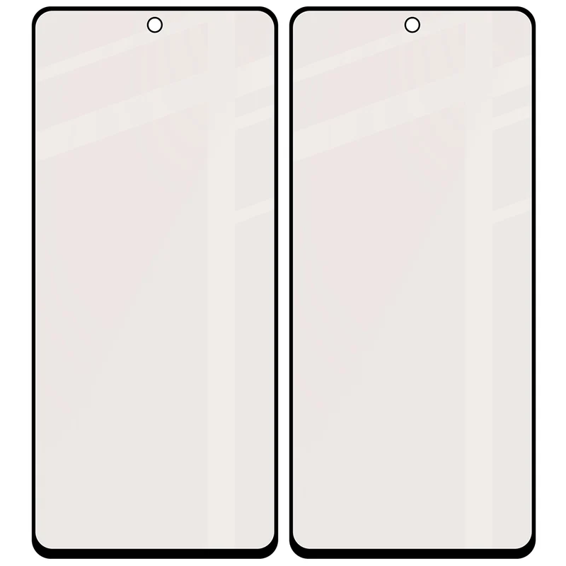 Mattes Hartglas für Motorola Moto G86 5G / G86 Power 5G, Bizon Glass Matte Duo, Schwarzer Rahmen, 2 Stück