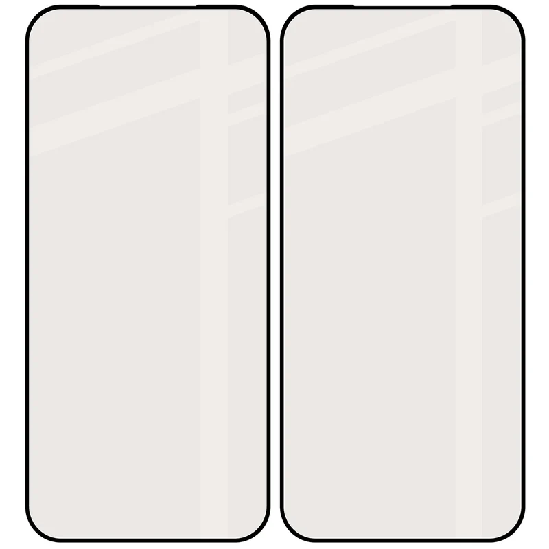 Mattes Hartglas für iPhone 17 Pro Max, Bizon Glass Matte Duo, Schwarzer Rahmen, 2 Stück