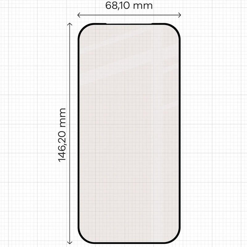 Mattes Hartglas für iPhone 17 Pro, Bizon Glass Matte Duo, Schwarzer Rahmen, 2 Stück