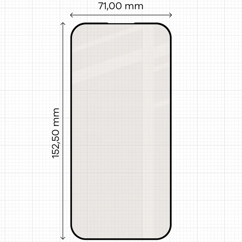 Mattes Hartglas für iPhone Air, Bizon Glass Matte Duo, Schwarzer Rahmen, 2 Stück