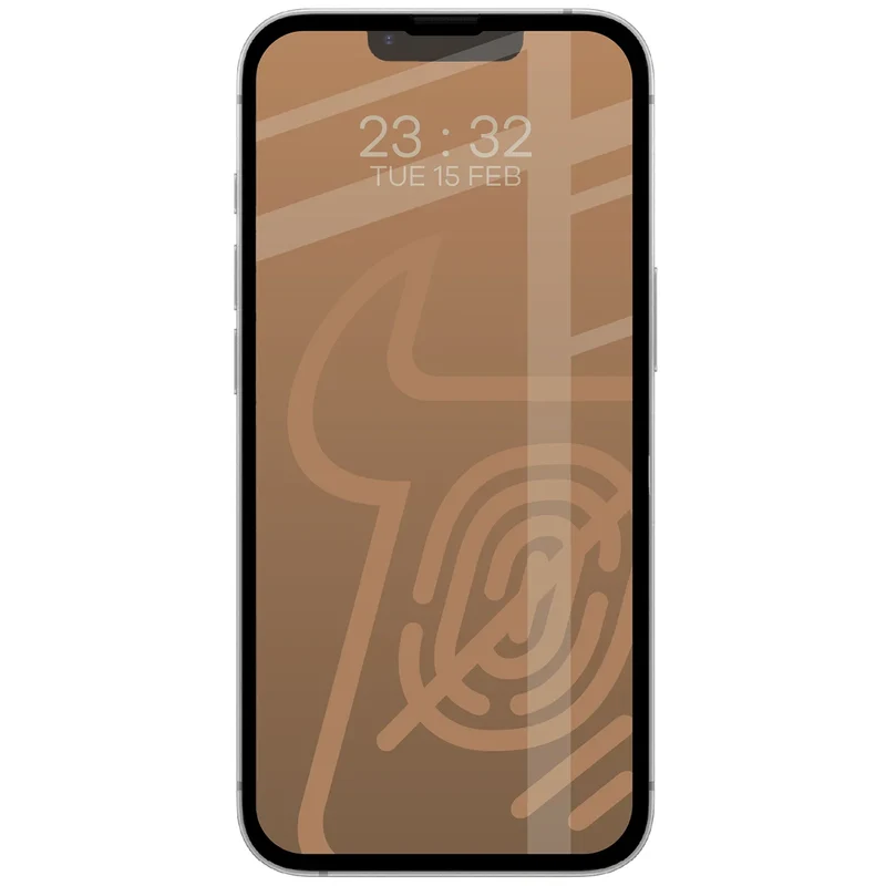Mattes Hartglas für iPhone 17e / 16e / 14 / 13 Pro / 13, Bizon Glass Matte Duo, Schwarzer Rahmen, 2 Stück