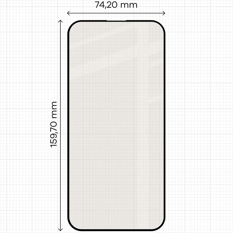 Mattes Hartglas für iPhone 16 Pro Max, Bizon Glass Matte Duo, Schwarzer Rahmen, 2 Stück