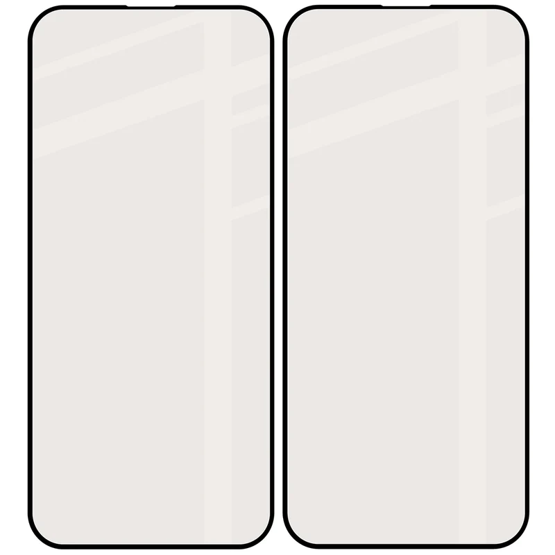 Mattes Hartglas für iPhone 16 Pro Max, Bizon Glass Matte Duo, Schwarzer Rahmen, 2 Stück