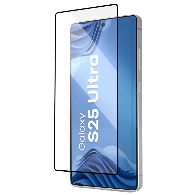 Gehärtetes Glas mit Applikationsrahme für Galaxy S25 Ultra, Bizon Glass Aplikator Edge, 1 Set