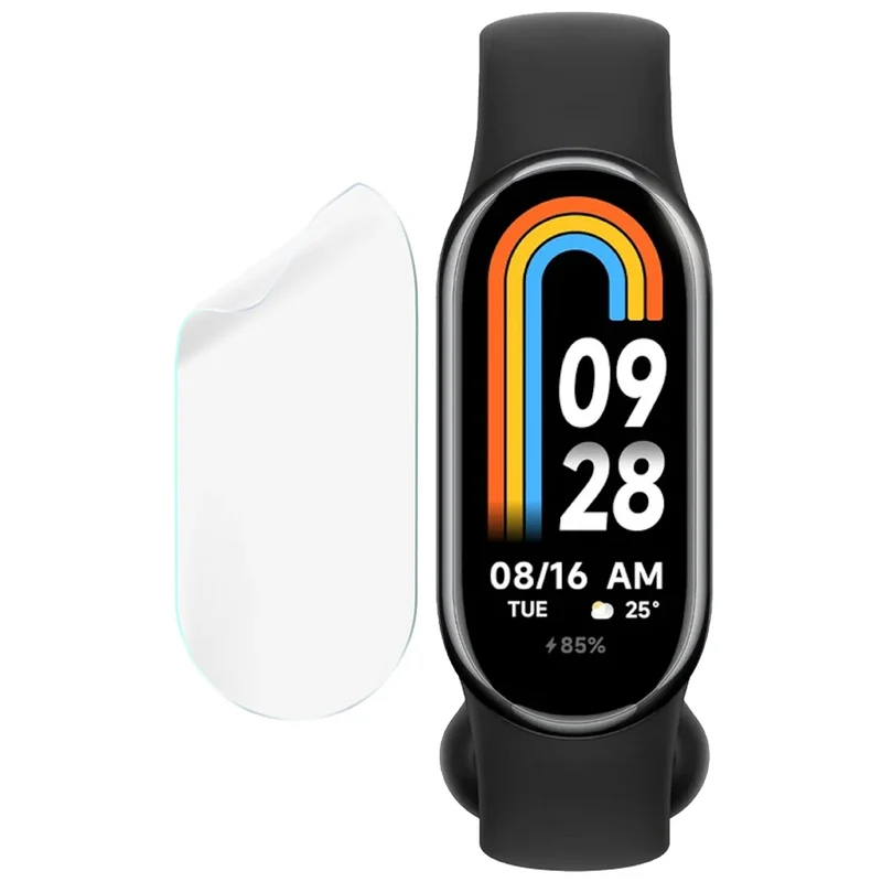 Schutzfolie für den Bildschirm für Xiaomi Smart Band 8, Bizon Watch HydroFlex, 3 Stück