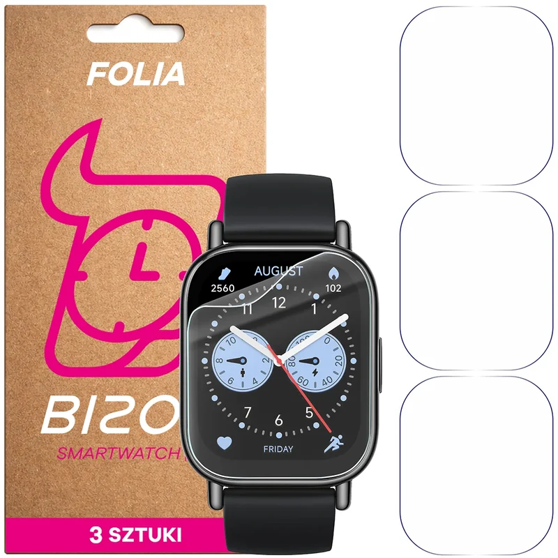 Schutzfolie für den Bildschirm für Xiaomi Redmi Watch 5 Lite, Bizon Watch HydroFlex, 3 Stück