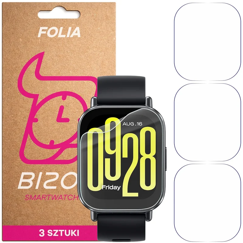 Schutzfolie für den Bildschirm für Xiaomi Redmi Watch 5 Active, Bizon Watch HydroFlex, 3 Stück