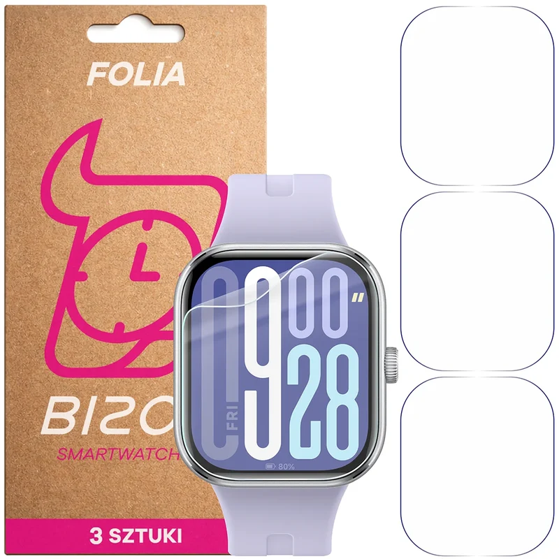 Schutzfolie für den Bildschirm für Xiaomi Redmi Watch 5, Bizon Watch HydroFlex, 3 Stück