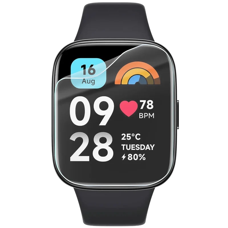 Schutzfolie für den Bildschirm für Xiaomi Redmi Watch 3 Active, Bizon Watch HydroFlex, 3 Stück