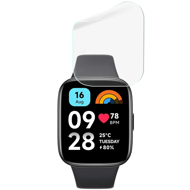 Schutzfolie für den Bildschirm für Xiaomi Redmi Watch 3 Active, Bizon Watch HydroFlex, 3 Stück