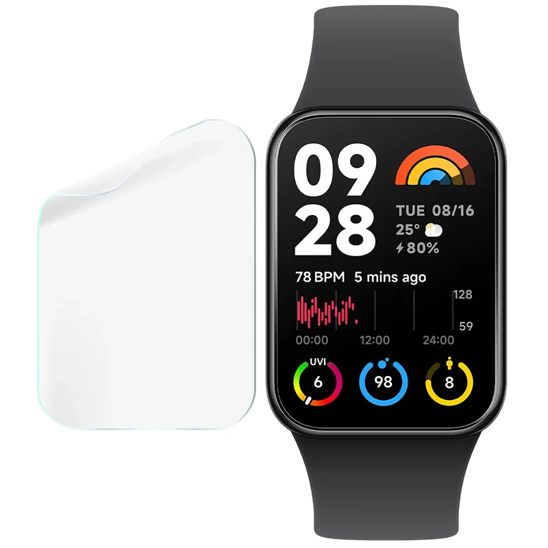 Schutzfolie für den Bildschirm für Xiaomi Mi Band 8 Pro, Bizon Watch HydroFlex, 3 Stück