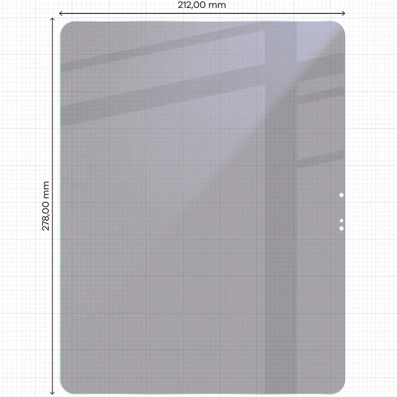 Hybridglas mit Privatschutzfilter für iPad Air 13" M4 2026, Bizon Tab Hybrid Shadow, Matt