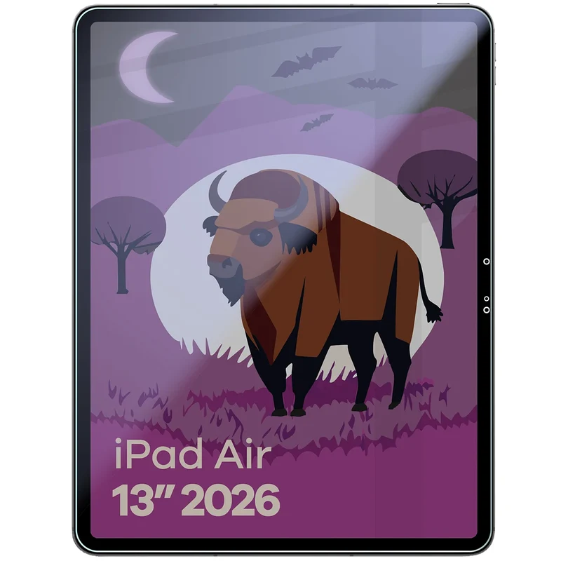 Hybridglas mit Privatschutzfilter für iPad Air 13" M4 2026, Bizon Tab Hybrid Shadow, Matt