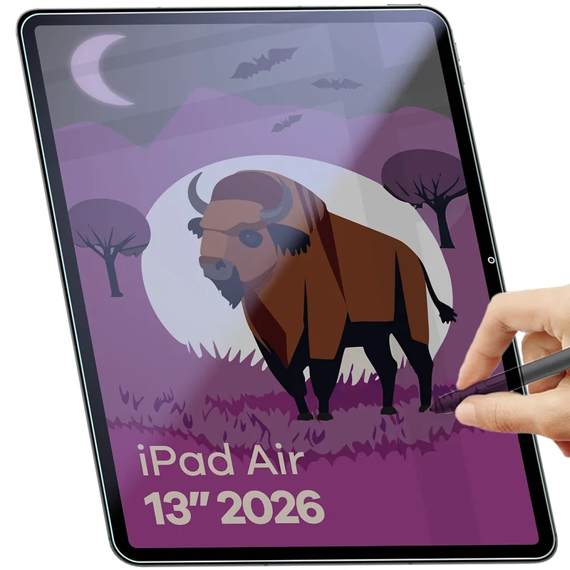Hybridglas mit Privatschutzfilter für iPad Air 13" M4 2026, Bizon Tab Hybrid Shadow, Matt