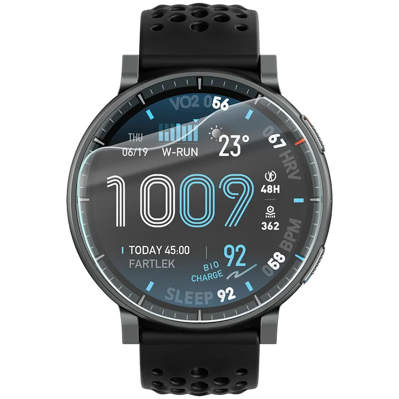 Schutzfolie für den Bildschirm für Amazfit Active Max, Bizon Watch HydroFlex, 3 Stück