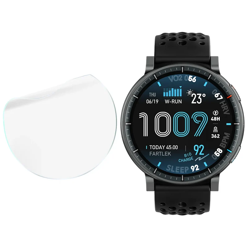 Schutzfolie für den Bildschirm für Amazfit Active Max, Bizon Watch HydroFlex, 3 Stück
