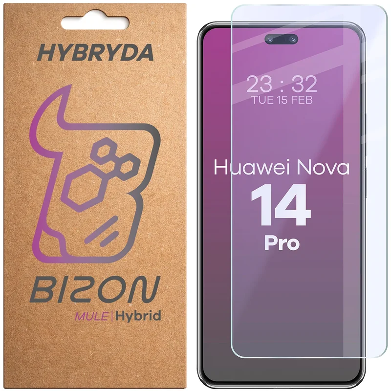 Flexibles Hybridglas für Huawei nova 14 Pro, Bizon Hybrid Mule