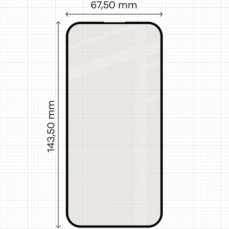 Mattes Hartglas für iPhone 15 Pro, Bizon Glass Matte Duo, Schwarzer Rahmen, 2 Stück