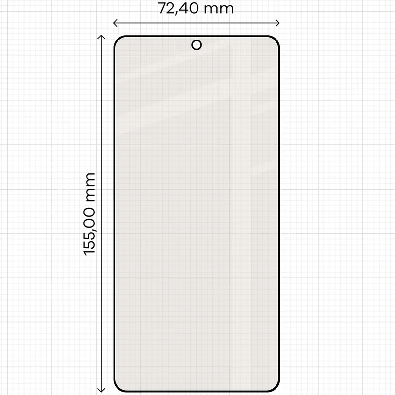 Mattes Hartglas für Galaxy S26 Plus / S25 Edge, Bizon Glass Matte, Schwarzer Rahmen