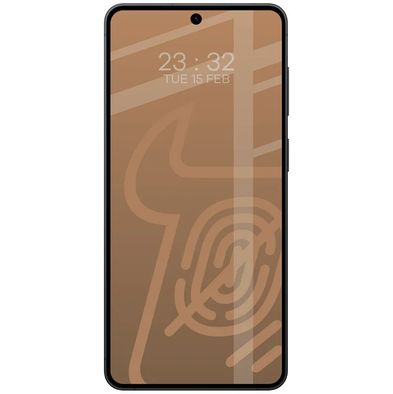 Mattes Hartglas für Galaxy S26 Plus / S25 Edge, Bizon Glass Matte, Schwarzer Rahmen
