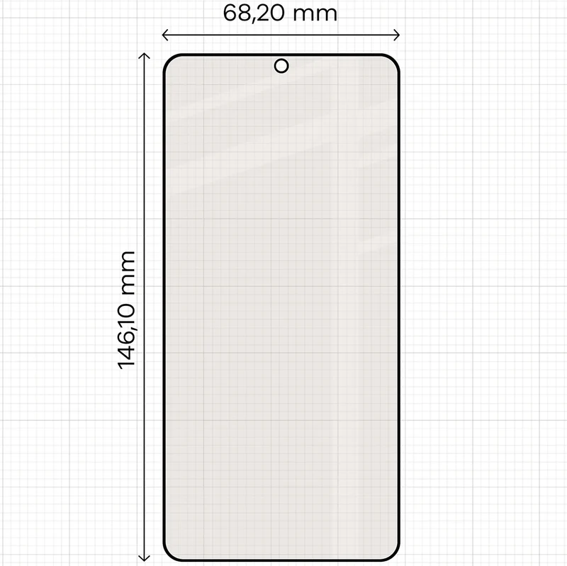 Mattes Hartglas für Galaxy S26, Bizon Glass Matte, Schwarzer Rahmen
