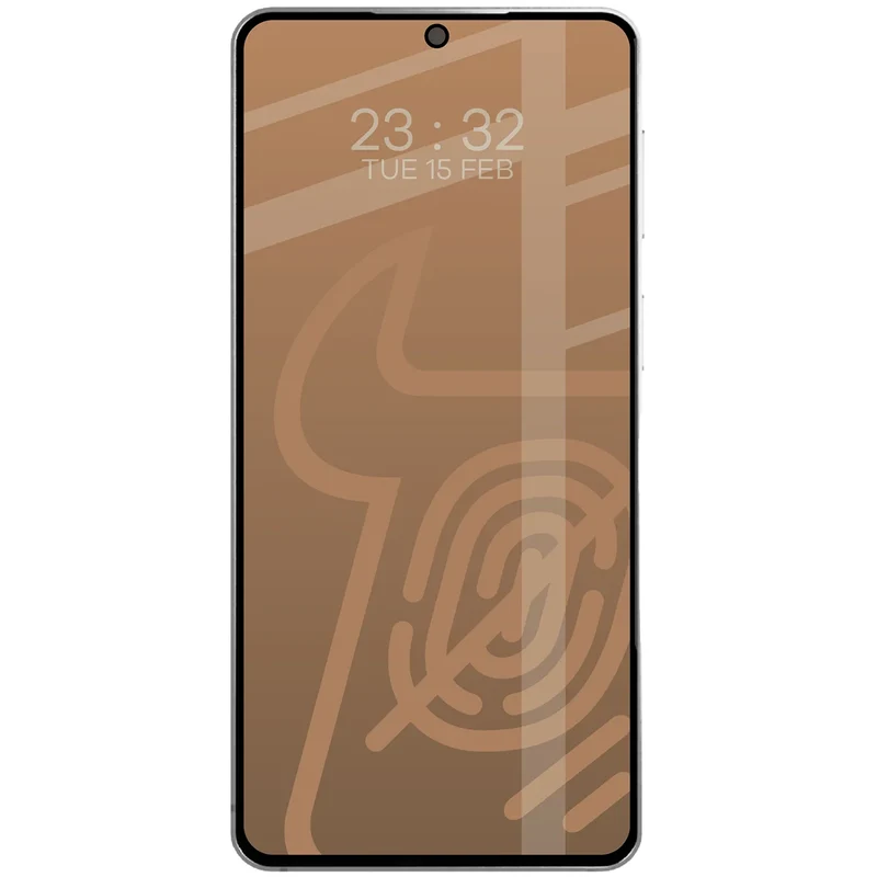 Mattes Hartglas für Galaxy S26, Bizon Glass Matte, Schwarzer Rahmen