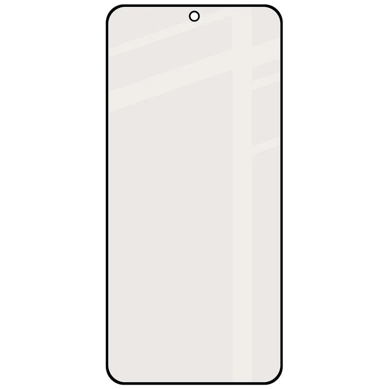 Mattes Hartglas für Galaxy S25, Bizon Glass Matte, Schwarzer Rahmen