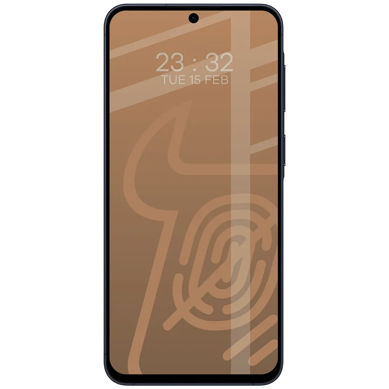 Mattes Hartglas für Galaxy A57 5G, Bizon Glass Matte, Schwarzer Rahmen