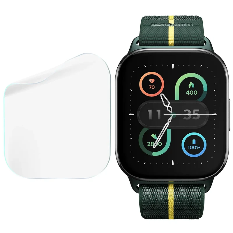 Schutzfolie für den Bildschirm für Motorola Moto Watch Fit, Bizon Watch HydroFlex, 3 Stück