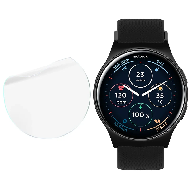 Schutzfolie für den Bildschirm für Motorola Moto Watch 120, Bizon Watch HydroFlex, 3 Stück