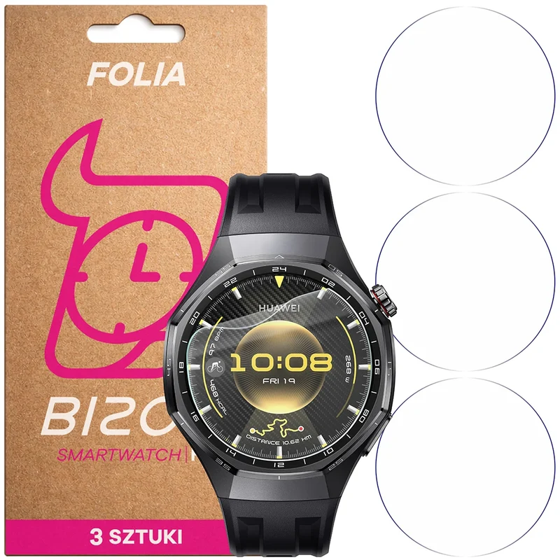 Schutzfolie für den Bildschirm für Huawei Watch GT6 Pro 46 mm, Bizon Watch HydroFlex, 3 Stück