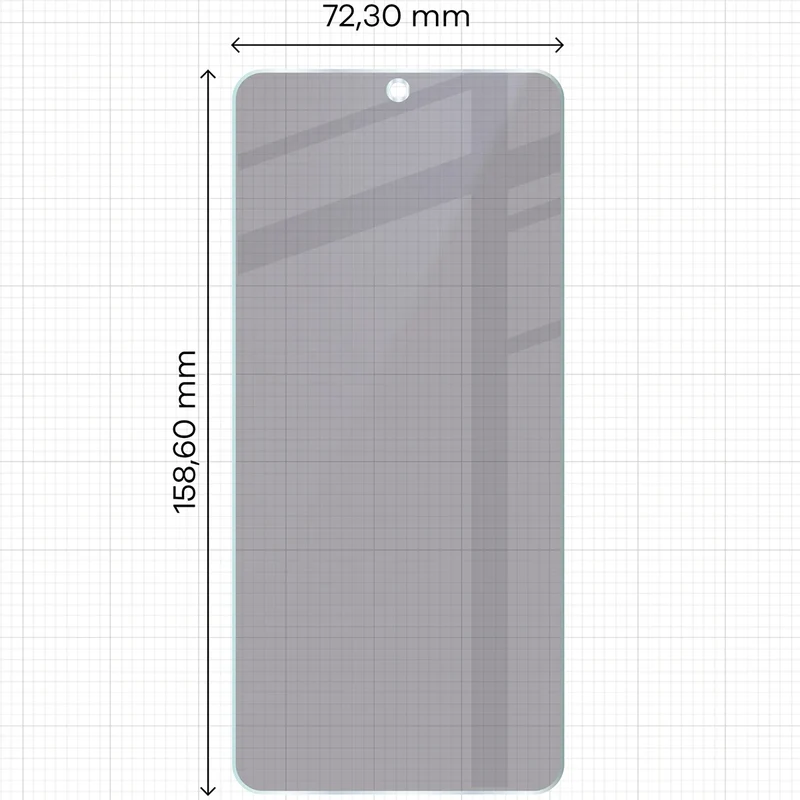 Hybridglas mit Privatschutzfilter für Vivo X300 Ultra, Bizon Hybrid Shadow, Matt