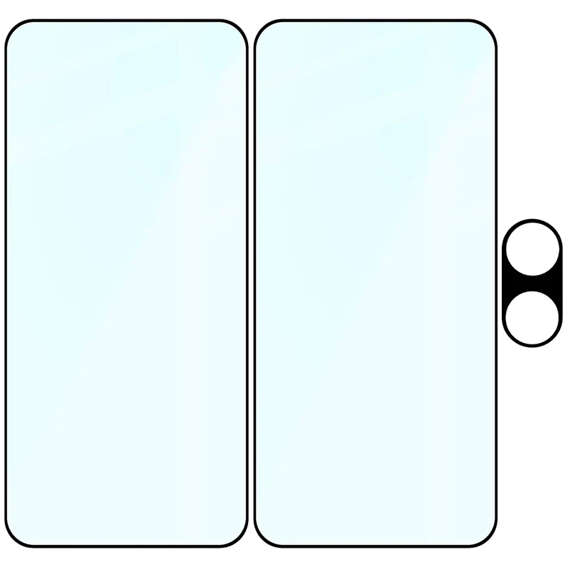 Gehärtetes Glas - 2 Stück + Kameraschutz für Xiaomi POCO X8 Pro Max, Bizon Glass Edge Pack, Schwarz