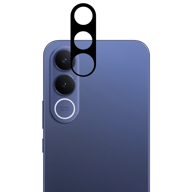 Gehärtetes Glas - 2 Stück + Kameraschutz für Vivo V70 FE 5G, Bizon Glass Edge Pack, Schwarz