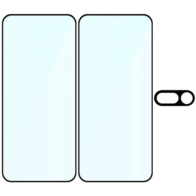 Gehärtetes Glas - 2 Stück + Kameraschutz für Nothing Phone (4a), Bizon Glass Edge Pack, Schwarz