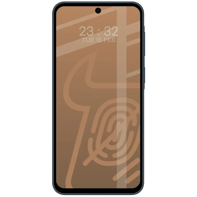 Mattes Hartglas für Galaxy A37 5G, Bizon Glass Matte, Schwarzer Rahmen