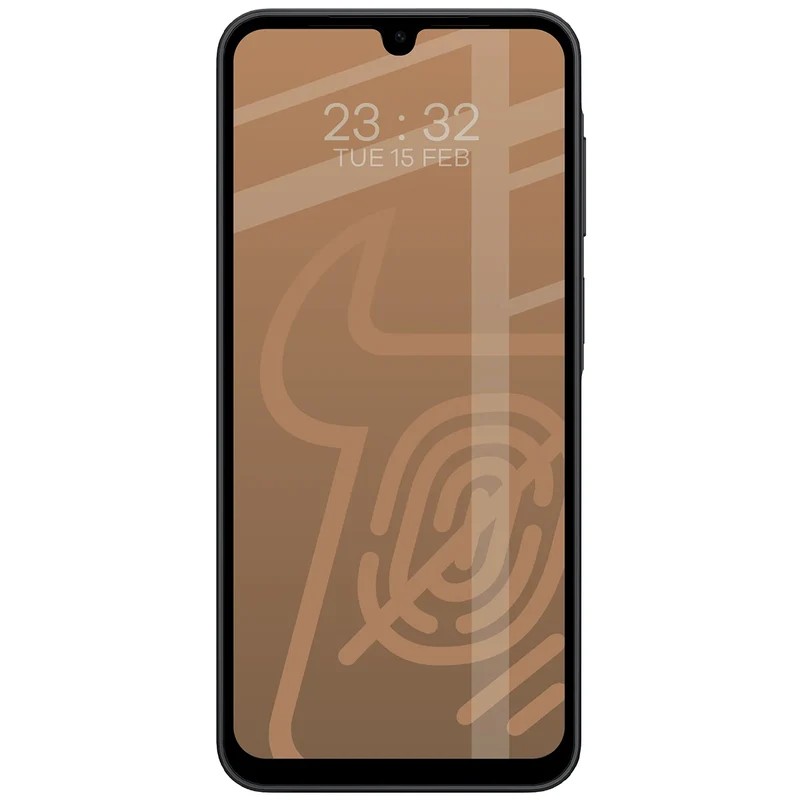 Mattes Hartglas für Galaxy A17 5G, Bizon Glass Matte, Schwarzer Rahmen