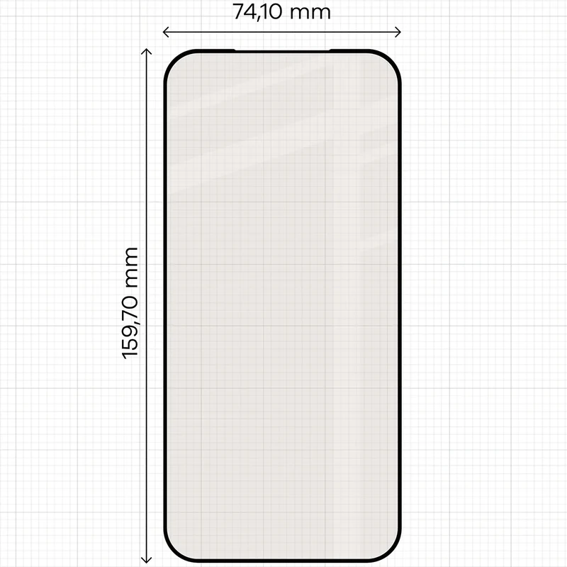 Mattes Hartglas für iPhone 17 Pro Max, Bizon Glass Matte, Schwarzer Rahmen