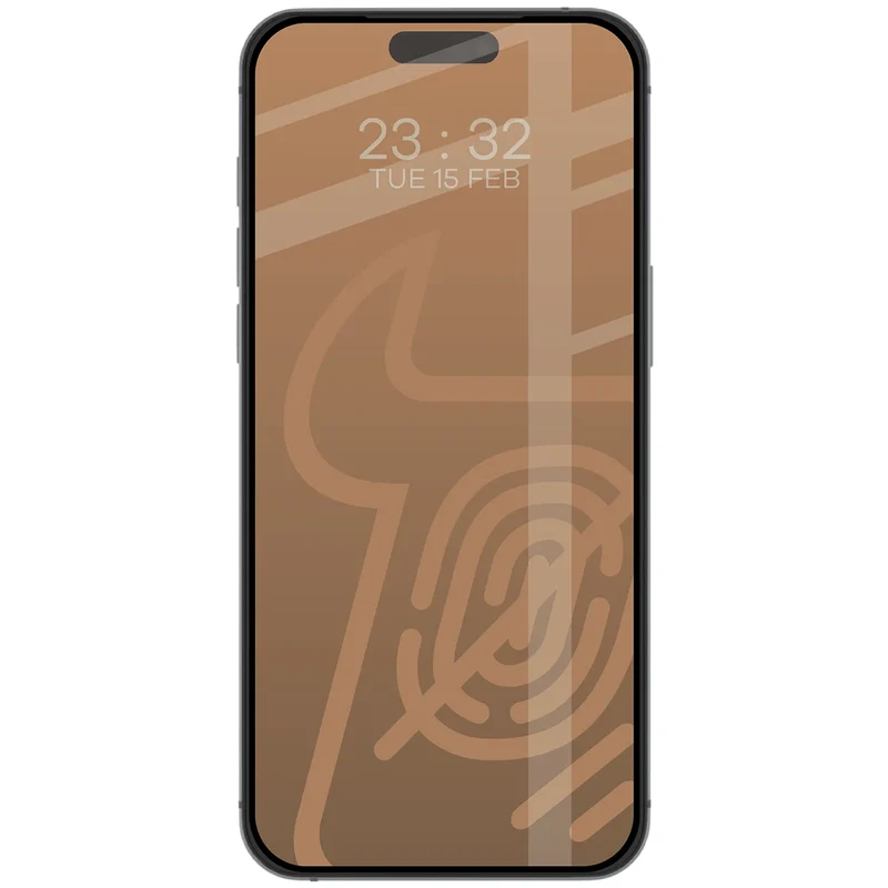 Mattes Hartglas für iPhone 17 Pro Max, Bizon Glass Matte, Schwarzer Rahmen